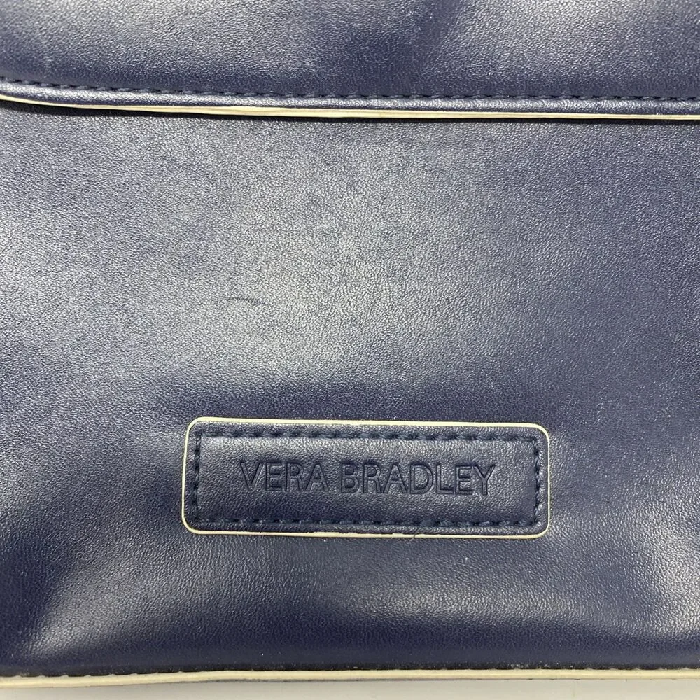 Vera Bradley Blue Crossbody Flap Bag Faux Leather